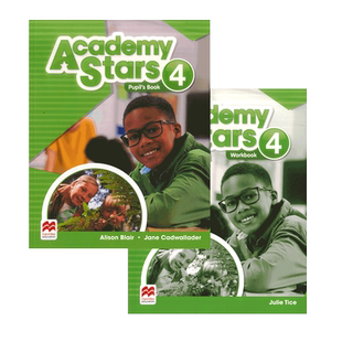 现货 原版麦克米伦少儿英语Academy Stars学院之星 4级 学生书+练习册套装 英语入门零基础英文5-12岁