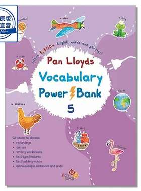 现货香港教材 小学五年级英语 词汇书 Pan Lloyds Vocabulary Power Bank 5 乐思出版社-9789888750047