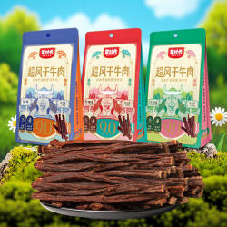 9成超风干手撕牛肉干蒙时代正宗内蒙古特产零食小吃香辣袋装500g