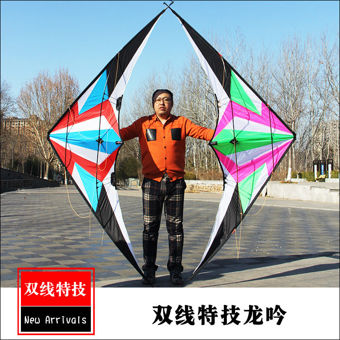 新款2.4米树脂杆双线运动特技龙吟风筝新手初学者国潮中国风