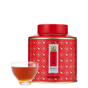 八马茶叶 武夷特级正山小种红茶自己喝罐装散茶60g官方旗舰店