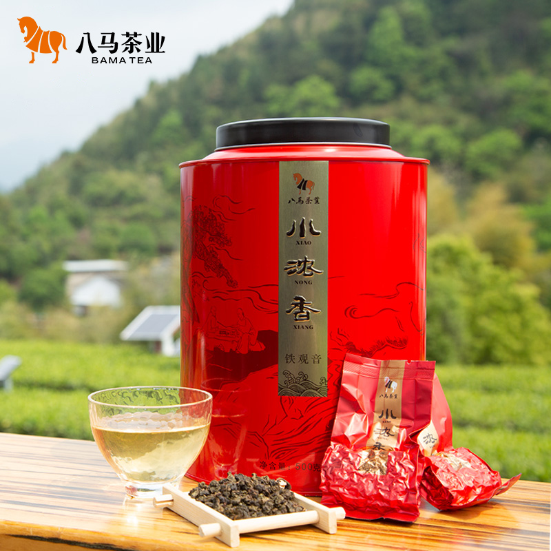 八马茶业 安溪铁观音浓香型乌龙茶自己喝茶叶圆罐口粮茶罐装500g