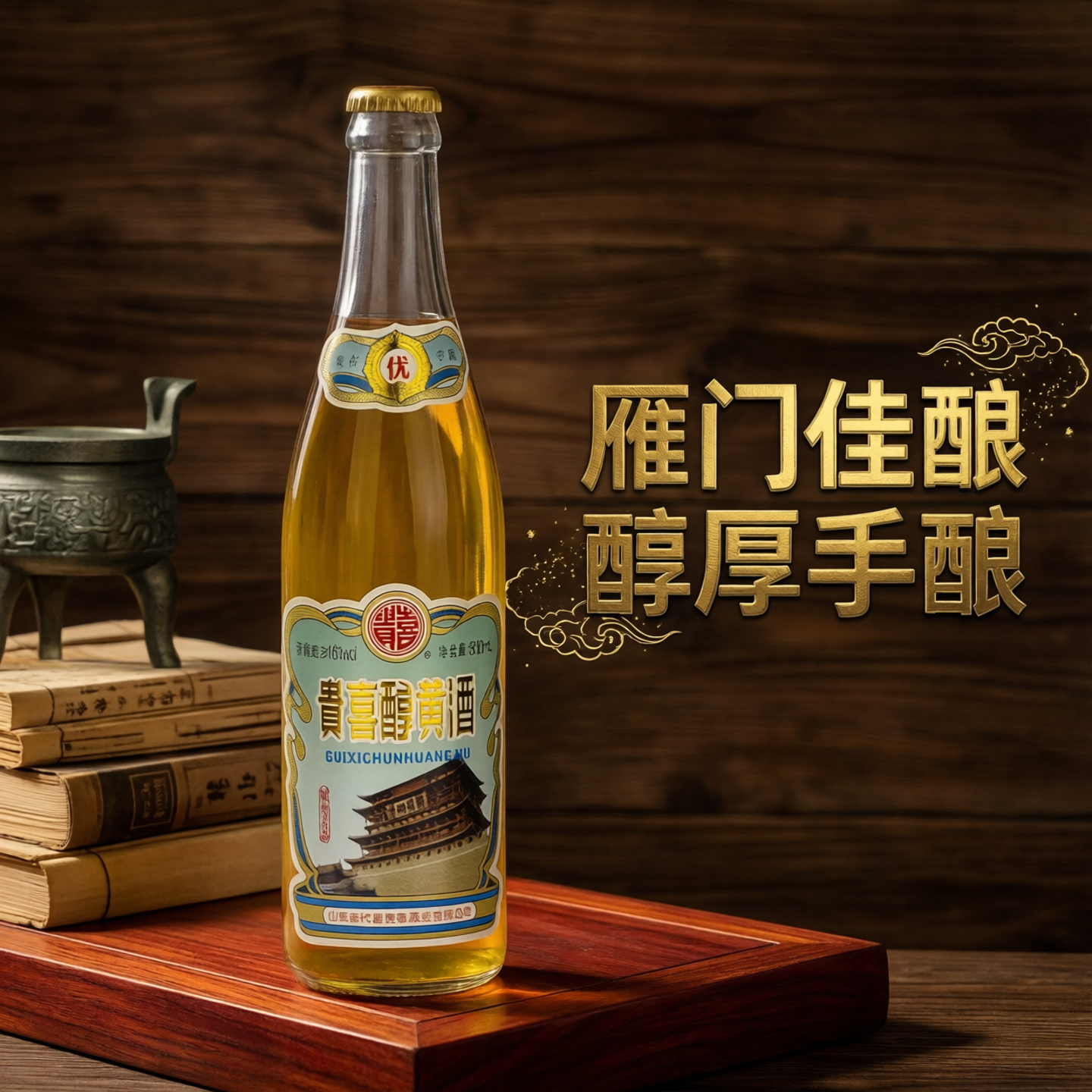 代县贵喜醇黄酒复古手酿16酒精度6瓶装黍米北芪半甜型酿造雁门关