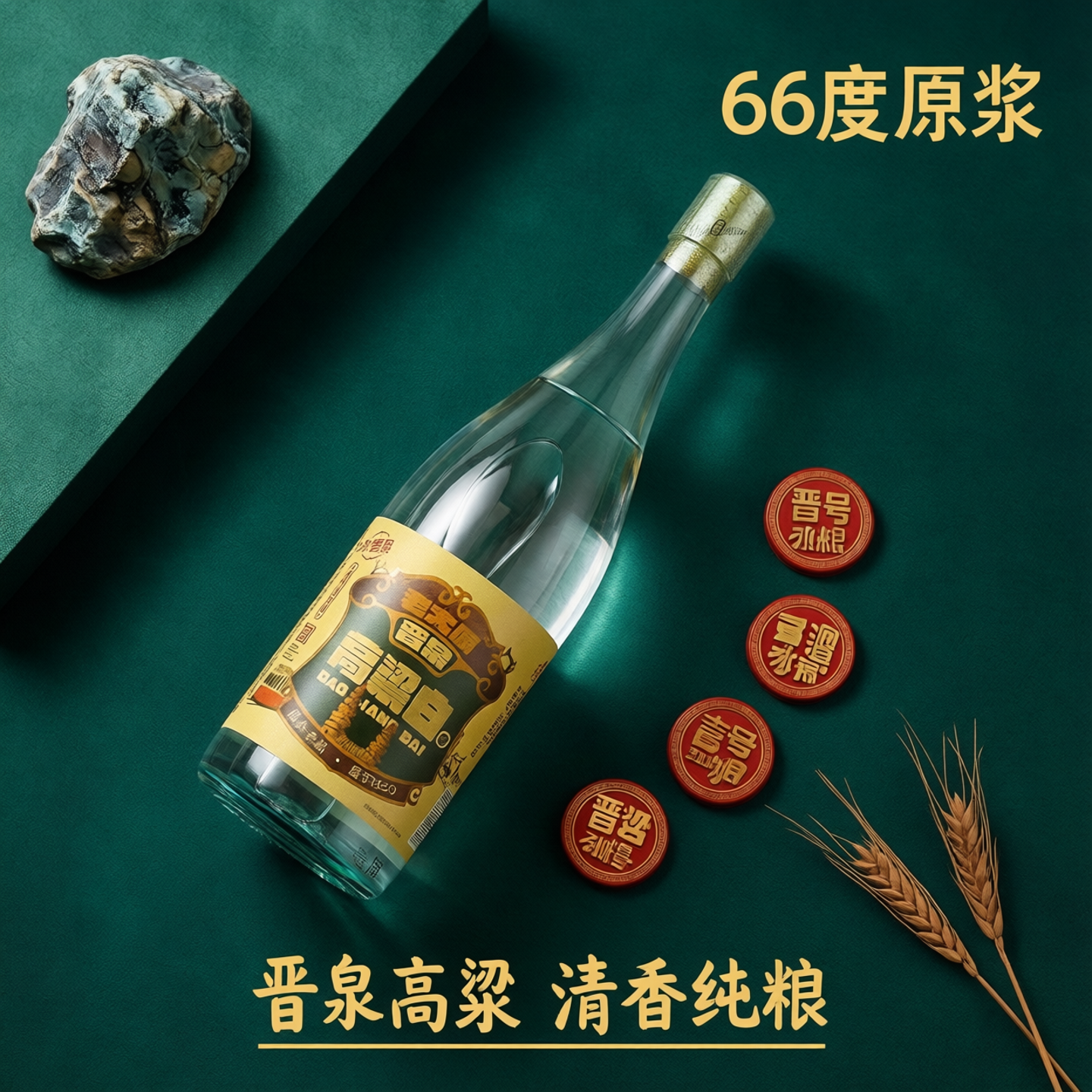 山西老太原晋泉高粱白酒66度原浆整箱6瓶750ml清香纯粮固态2019产