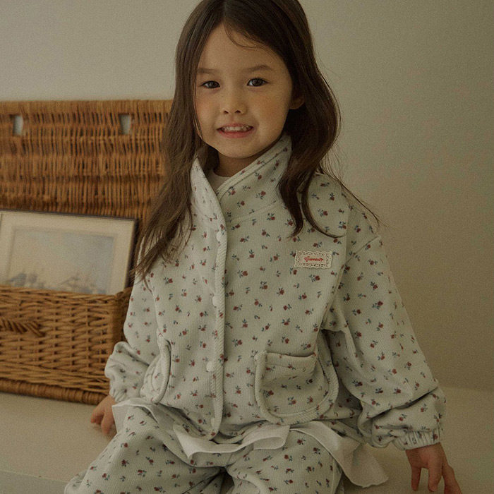 韩国童装代购2025冬新款Tiny Hiker女孩百搭摇粒绒印花立领外套