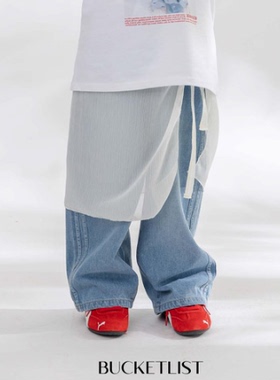 韩国童装代购bucketlist女孩2026春新款时尚中大童百搭休闲裙屁帘