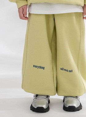 韩国童装代购2026春新款bucketlist男女孩时尚中大童时尚束脚卫裤