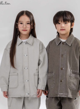 韩国童装代购2026春新款bucketlist男女孩中大童宽松休闲儿童外套