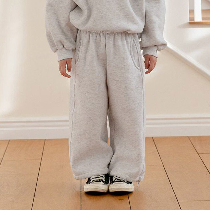 韩国童装代购2025冬款Apfel男女孩中大童加绒保暖儿童直筒休闲裤