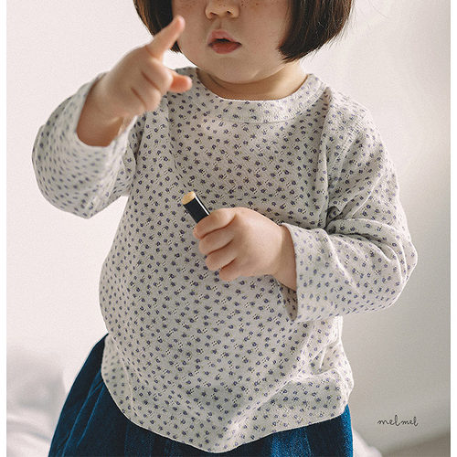 韩国童装代购2026春款melmel女孩百搭儿童圆领长袖印花打底衫T恤
