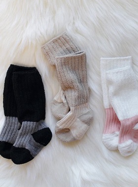 韩国儿童袜子代购doremi冬2025新款女孩百搭珊瑚绒加厚中筒袜3双