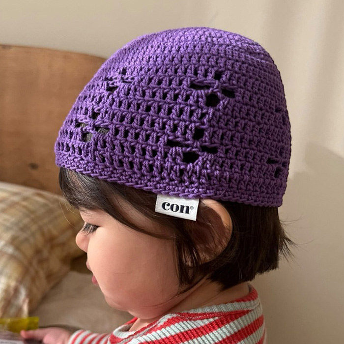 韩国儿童帽子代购2026春款con男女孩百搭小童时尚镂空针织包头帽,童装/婴儿装/亲子装,帽子,淘宝优惠券,粉丝福利购,淘宝优惠卷