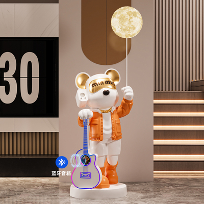 网红落地音箱月球灯投影摆件