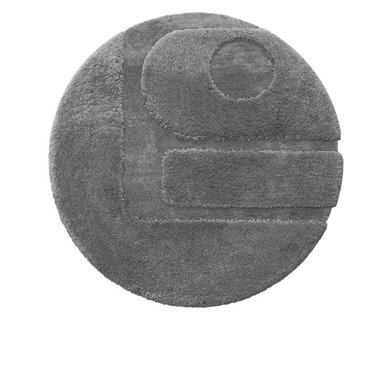 定制长毛涤纶圆异形客厅意式高级感纯灰色衣帽间卧室床边撸猫地毯