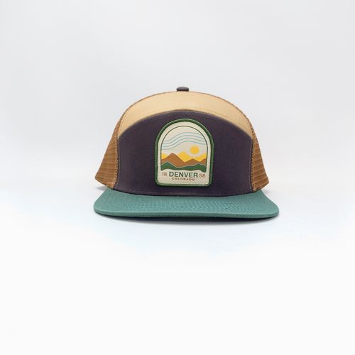DENVER 1858 COLORADO TRUCKER HAT 科罗拉多复古拼色山脉货车帽