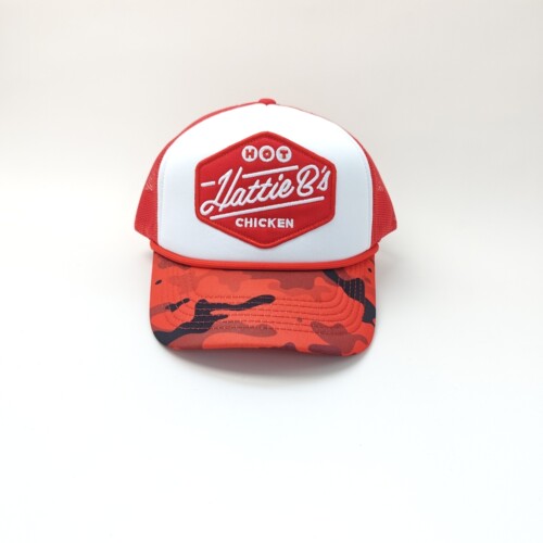 Hattie B's了Camo Trucker Hat美国网红迷彩刺绣卡车帽海绵网帽