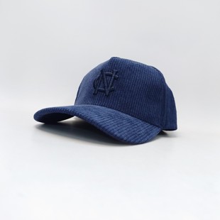 NC Corduroy cap TRU3Y 昆士兰品牌藏蓝色条纹灯芯绒棒球帽弯檐