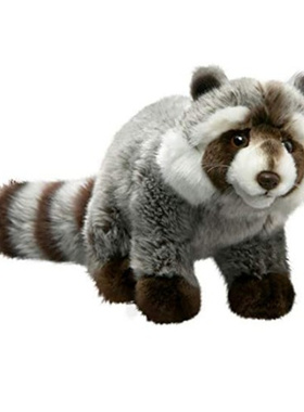 好品质 仿真美洲小浣熊公仔可爱浣熊玩偶 动物毛绒模型玩具礼品