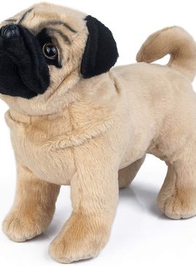 33厘米法国斗牛犬沙皮狗狗玩偶 仿真哈巴狗巴哥狗狗毛绒玩具公仔