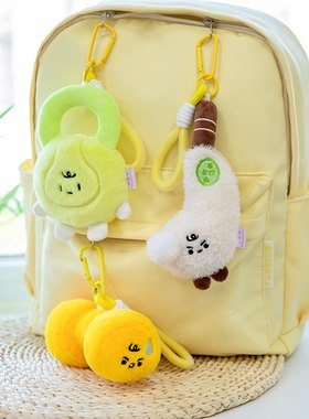 可爱哑铃壶铃毛绒玩具公仔钥匙扣包包挂件健身房小玩偶高尔夫礼物