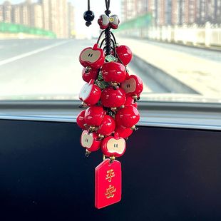 苹果汽车挂件新款女高级感车内吊饰平安后视镜车载挂饰吊坠摆件