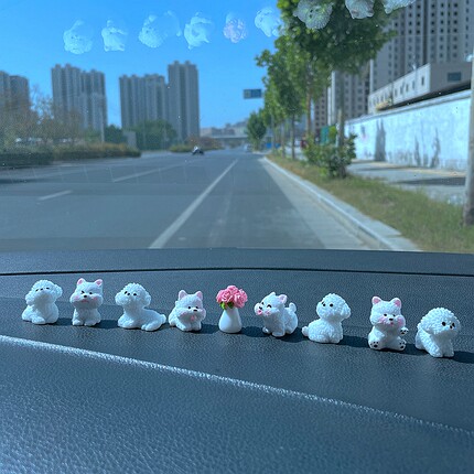 汽车中控屏幕电脑显示器可爱小羊车载车内装饰用品摆件狗狗小公仔