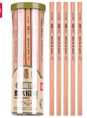 得力(deli)木世界系列HB六角笔杆书写绘画素描铅笔 30支/桶 S940