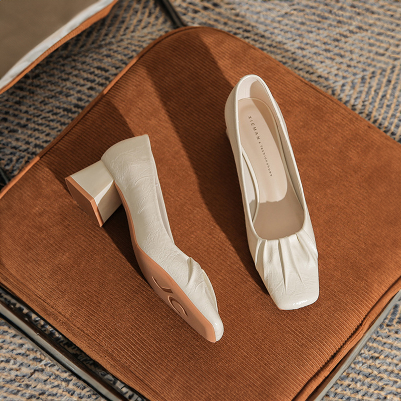 上班5公分粗跟2025新款跟鞋