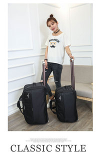 手提包休闲折叠登机箱包旅行袋 旅行包女行李包男大容量拉杆包韩版