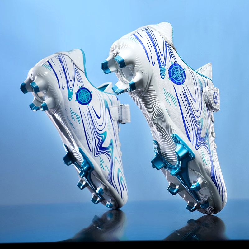 青少年碎钉儿童足球鞋大男女童长钉训练小学生魔术贴球鞋