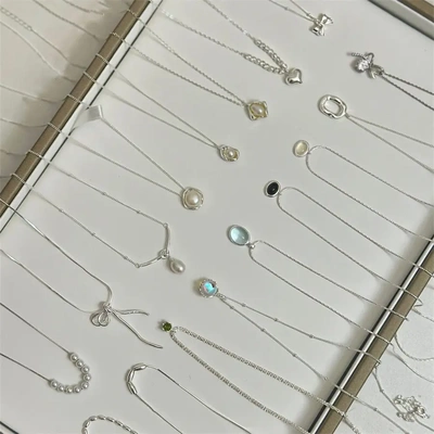 小红书同款海蓝宝珍珠项链女925