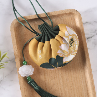 爱莲说 荷花香包 流苏香囊挂饰古风 疏肝解郁香囊 北京中医药大学