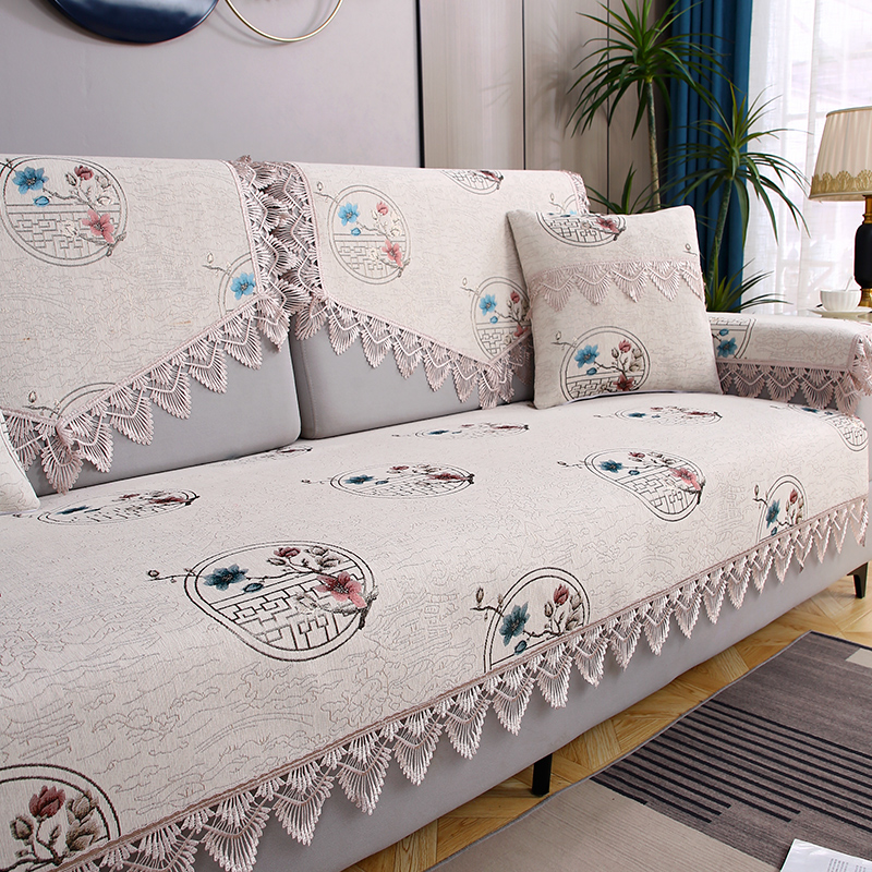 沙发垫四季通用沙发巾靠背巾防滑轻奢雪尼尔坐垫沙发盖布背靠巾