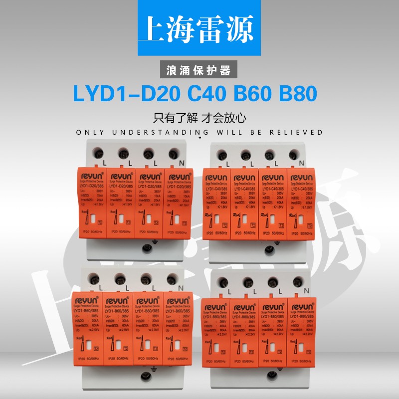 LYD1-C40/LYD1-D20/LYD1-B60/LYD1-B80/LYD-B100浪涌保护上海雷源