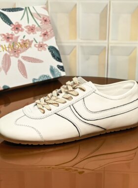 3827/1CM牛皮休闲鞋断码撤柜清仓处理街头风小白鞋德训鞋百搭浅口