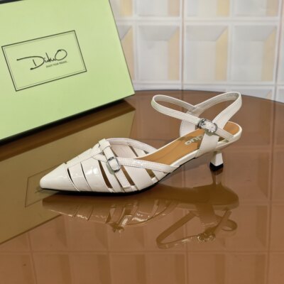 7X82/3CM牛皮清仓撤柜断码处理时尚百搭细跟尖头女士新款气质夏季