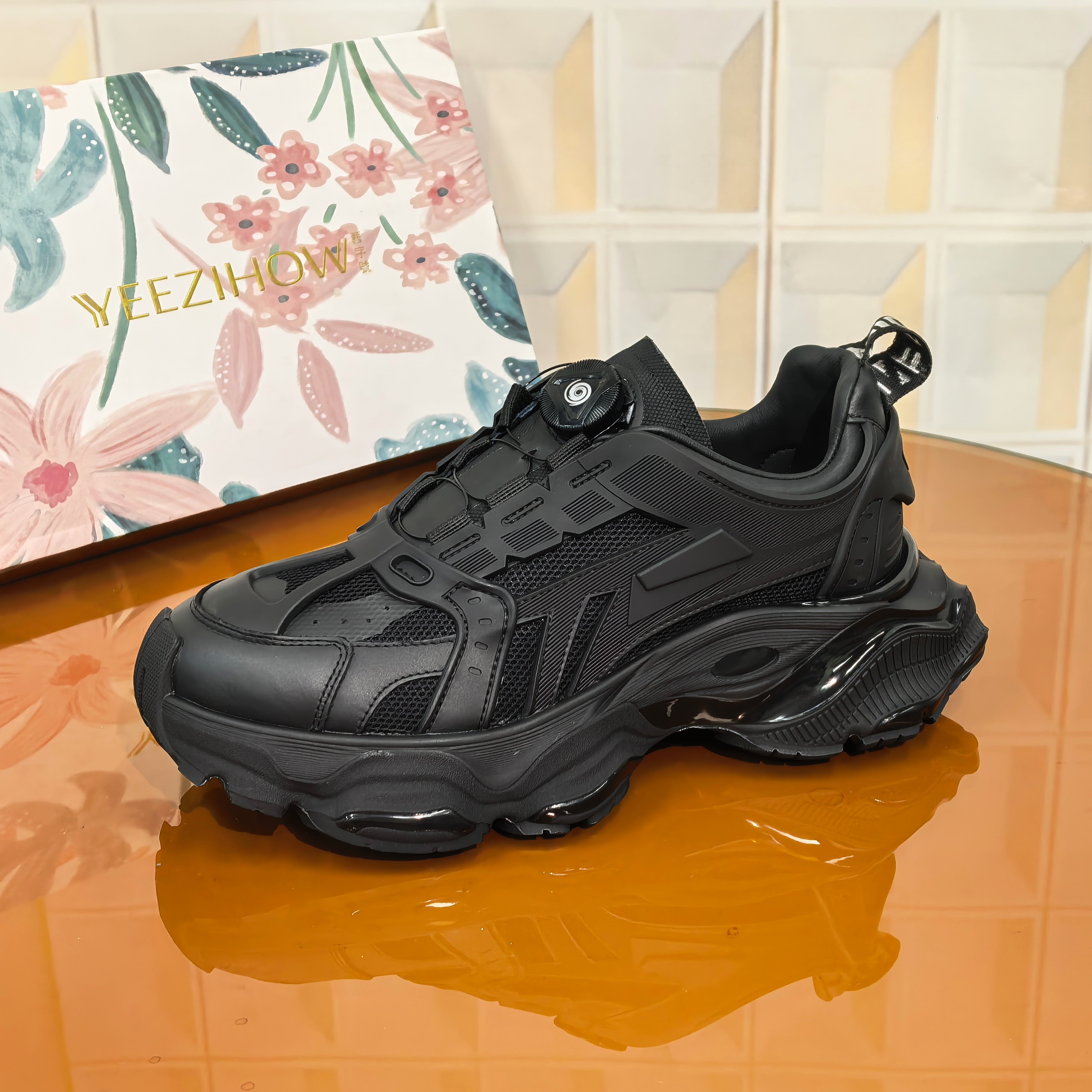 2052/4CM牛皮断码撤柜清仓处理老爹鞋系带透气时尚老爹鞋潮流女士