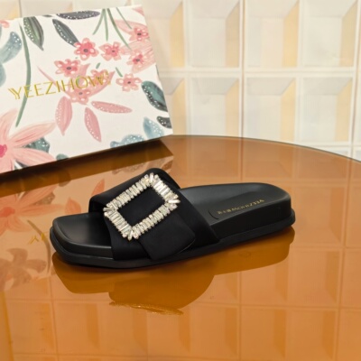 2946/3CM莱卡布时装凉鞋百搭凉靴厚底松糕凉鞋中跟夏天女款平底拖