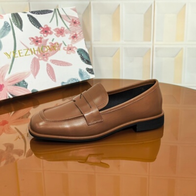 1343/3CM胎牛皮清仓撤柜断码处理女鞋厚款皮鞋浅口英伦马衔扣夏季