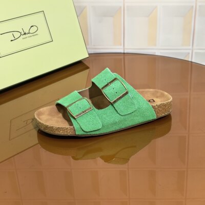 1720/2CM牛反绒清仓撤柜断码处理时尚女款夏季外穿百搭平底防滑