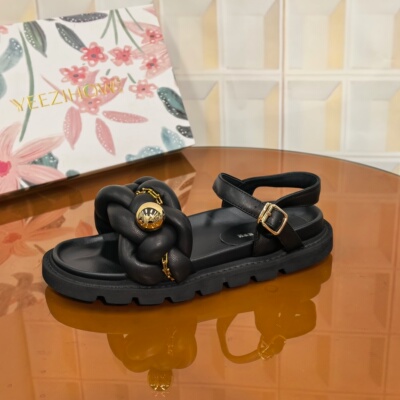 1920/3CM羊皮清仓撤柜断码处理平跟凉鞋沙滩鞋女休闲风时装女凉鞋