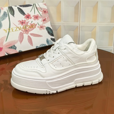 2888/5CM小牛皮清仓撤柜断码处理女鞋板鞋时尚高帮女鞋春季女增高