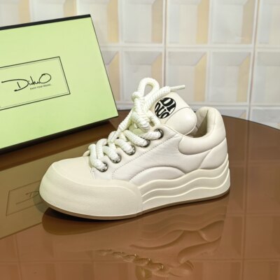 1P12/3CM羊皮清仓撤柜断码处理厚底增高女士休闲板鞋新款百搭透气