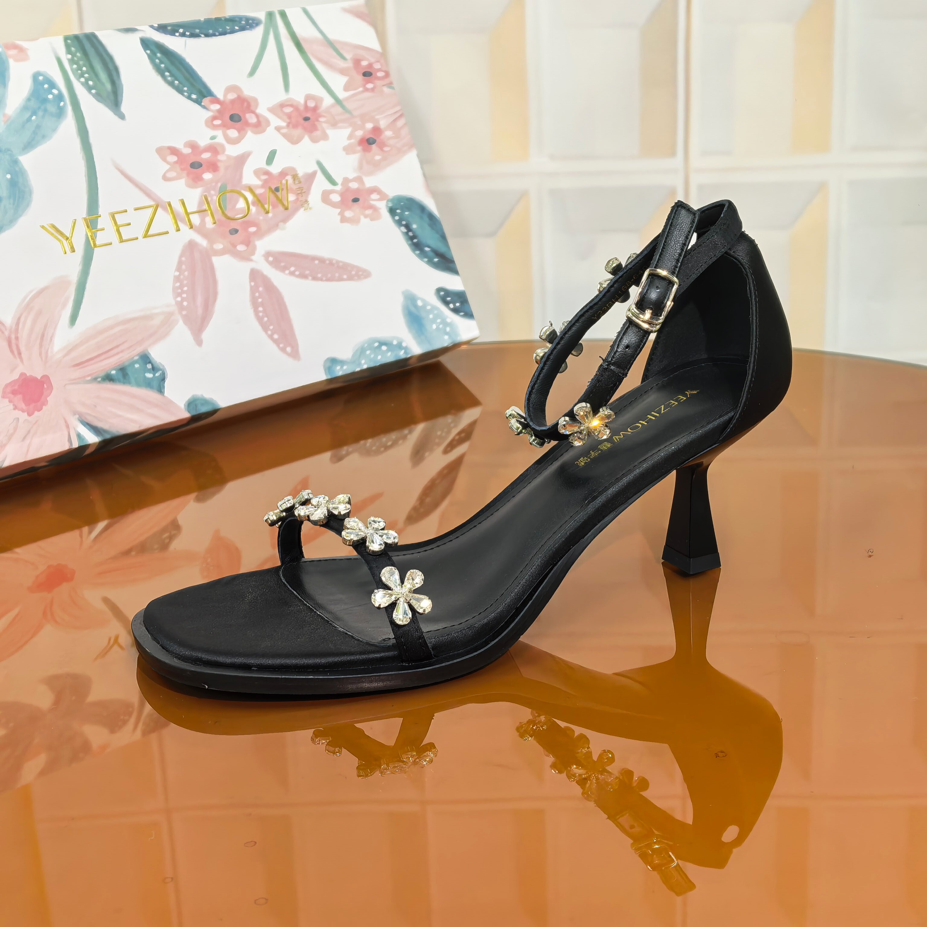 6409/4CM真丝布法式断码撤柜清仓处理细跟高跟鞋尖头女高跟鞋圆头