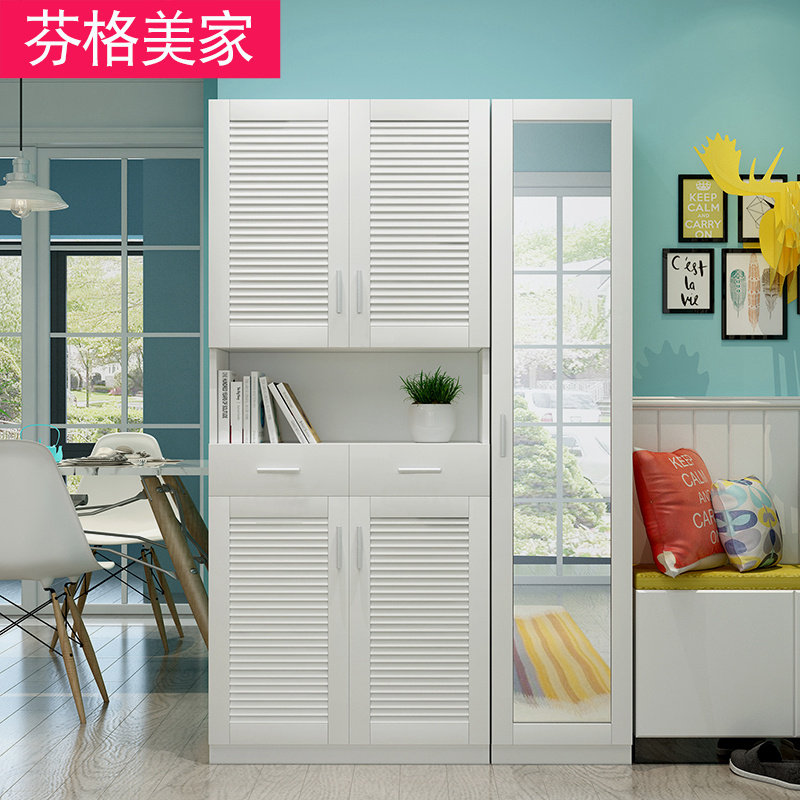 芬格美家百叶型门组合高门厅柜简约现代多层鞋柜大容量阳台柜鞋架|msdalam kategori perabot kediaman, kabinet, kotak kasut - dari Buy2taobao.com untuk memberikan perkhidmatan ejen Taobao profesional membeli