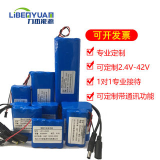 3.7V-12V-24V充电大容量锂电池组18650定做带保护板可带SMB通讯