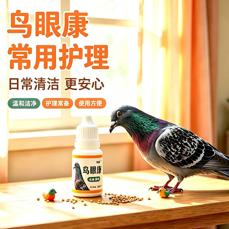 鸟眼康鸟类滴眼液鹦鹉鸽子护眼液缓解单眼伤风眼睛红肿流泪