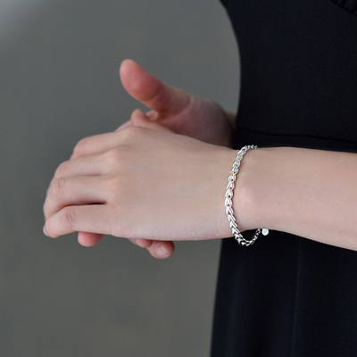 990足银麦穗手链假一赔十