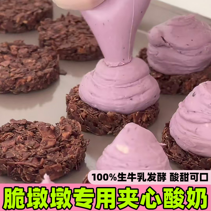 脆墩墩夹心专用冷萃酸奶胖墩墩酸甜绵密草莓蓝莓干噎酸奶