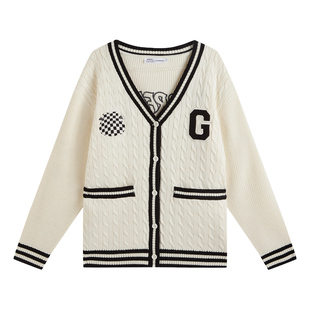 Fun商场同款加菲猫联名款时尚休闲毛衣外套FGY243A2W